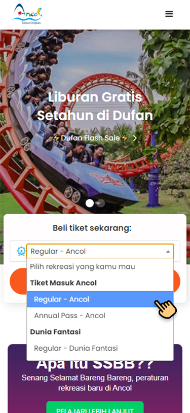 cara beli tiket ancol, dufan, seaworld, samudra